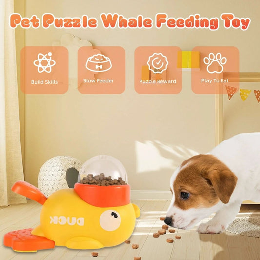 Duck - Shaped Dog Treat Dispenser Slow Feeder Puzzle -