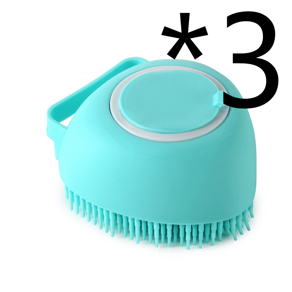 Silicone Pet Bath Brush with Shampoo Dispenser