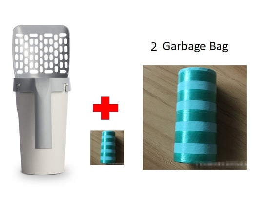 Cat Litter Scoop with Storage Box – Integrated Cleaning Set