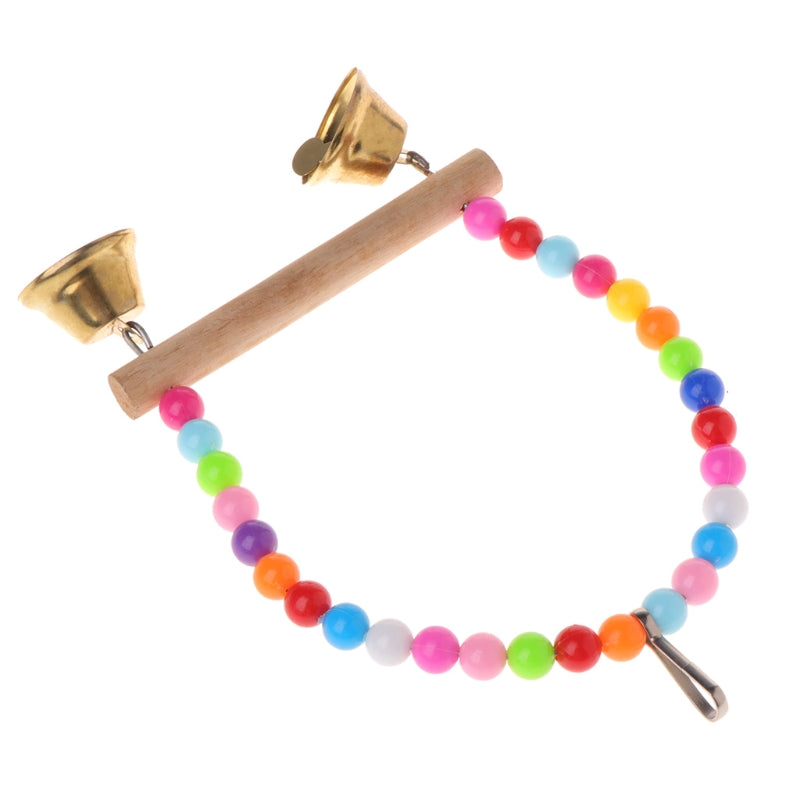 Bird Ladder Climbing Toy | Wooden Grinding Perch with Bells