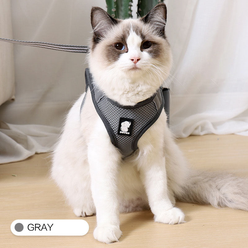 Escape-Proof Cat Harness & Leash – Adjustable Anti-Pull Vest