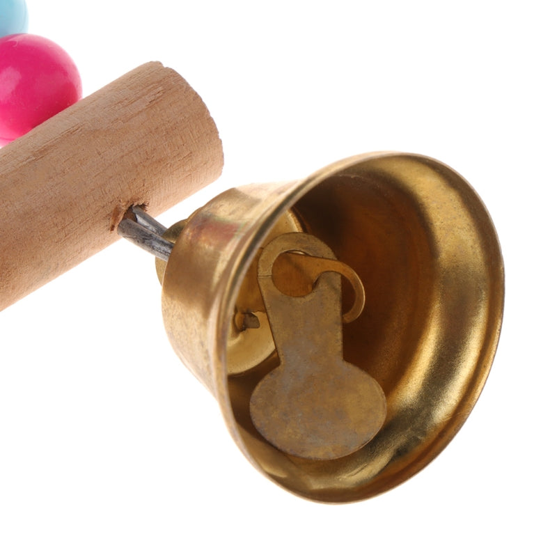 Bird Ladder Climbing Toy | Wooden Grinding Perch with Bells