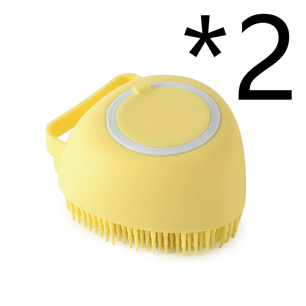Silicone Pet Bath Brush with Shampoo Dispenser