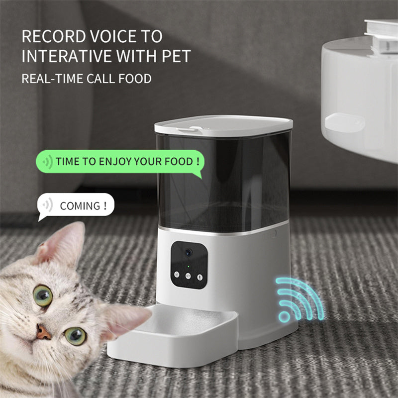 Smart Pet Automatic Feeder with WiFi App & Voice Recorder
