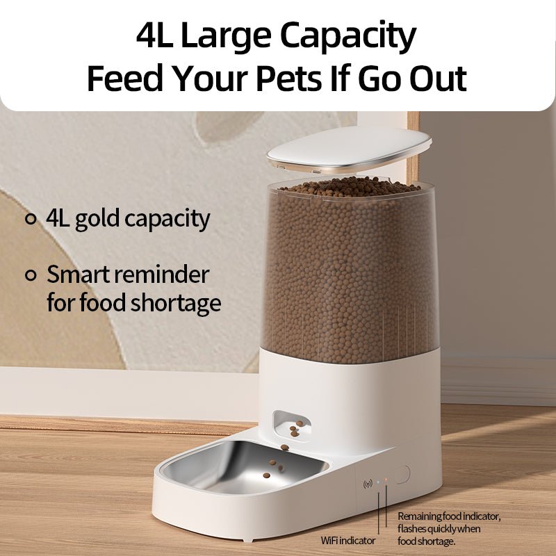 4L Automatic Cat Feeder – Smart WiFi Pet Food Dispenser - 