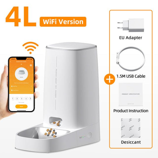 4L Automatic Cat Feeder – Smart WiFi Pet Food Dispenser - 