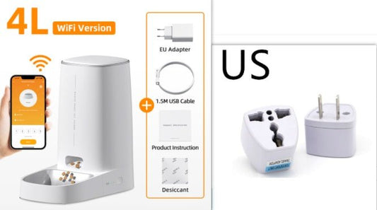 4L Automatic Cat Feeder – Smart WiFi Pet Food Dispenser - 