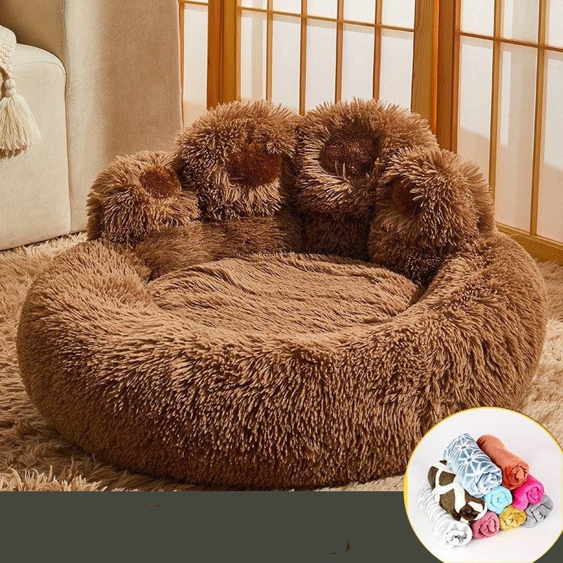 Warm Fleece Dog Bed for Medium & Large Dogs | Soft Sofa Mattress