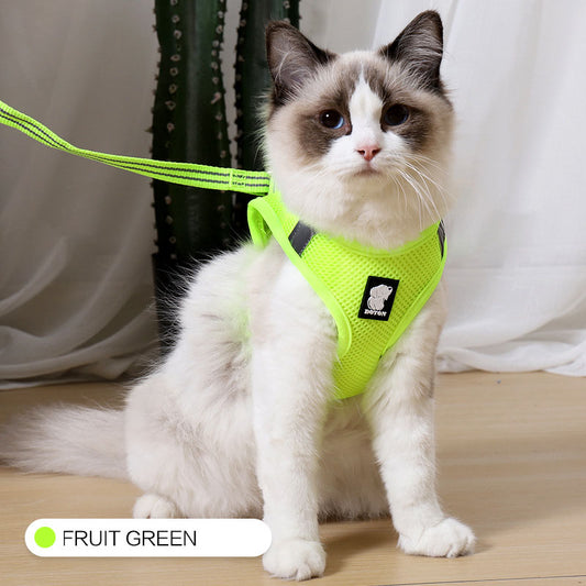 Escape-Proof Cat Harness & Leash – Adjustable Anti-Pull Vest