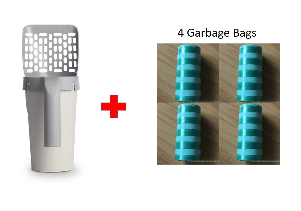 Cat Litter Scoop with Storage Box – Integrated Cleaning Set