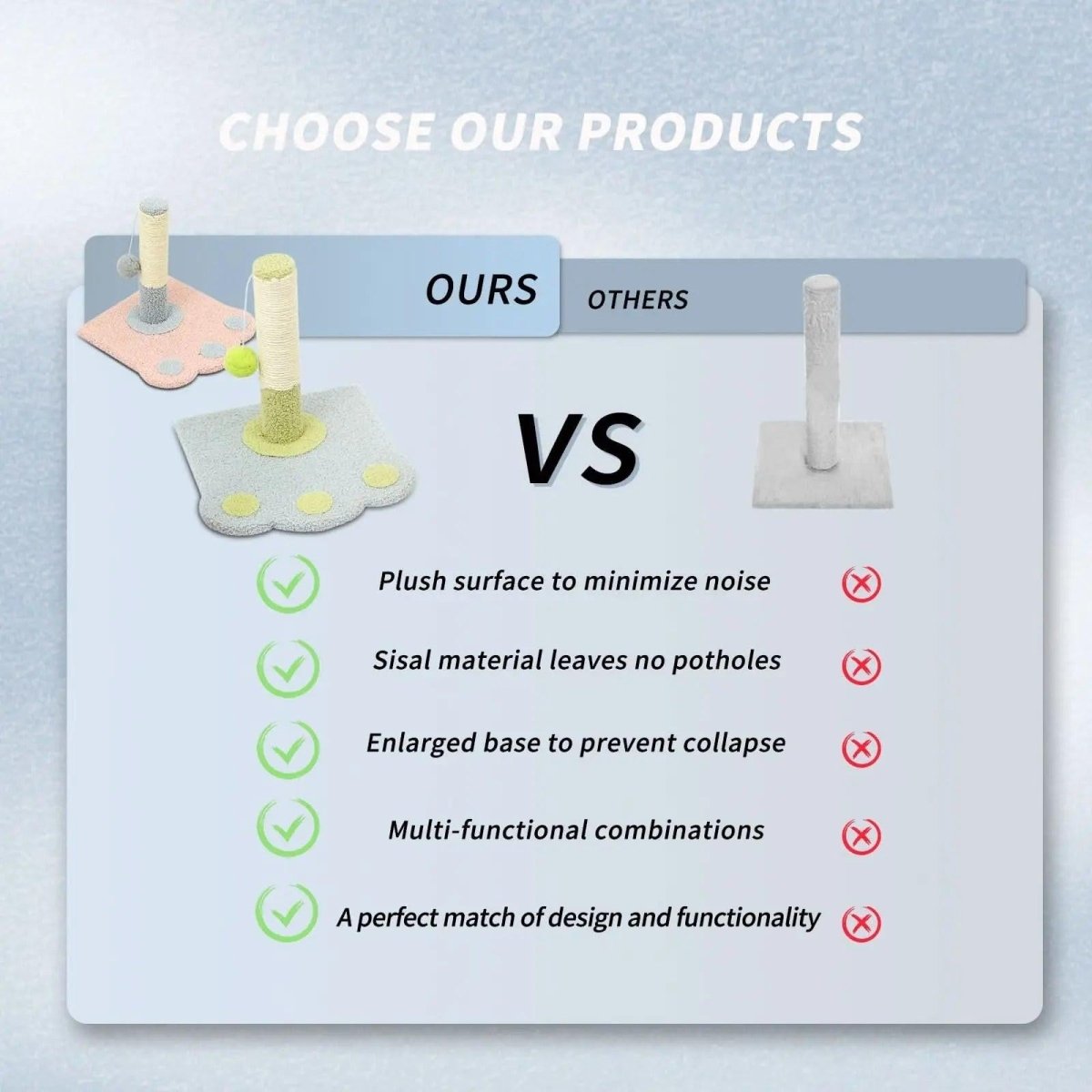 cat scratch column toy Cute Paw Footprint Cat Scratch Column - 