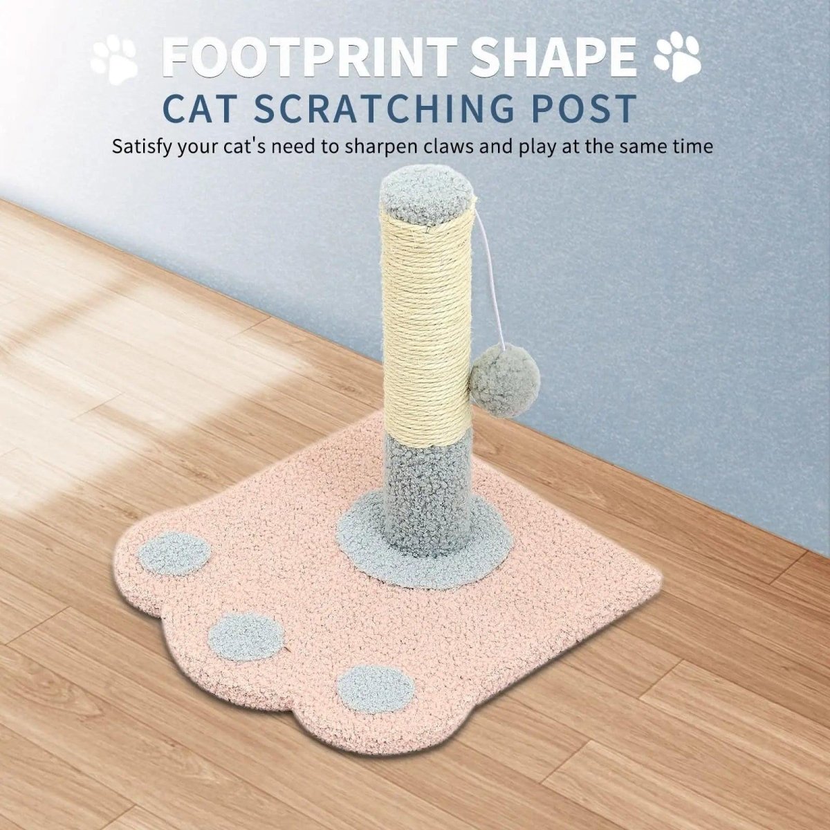 cat scratch column toy Cute Paw Footprint Cat Scratch Column - 