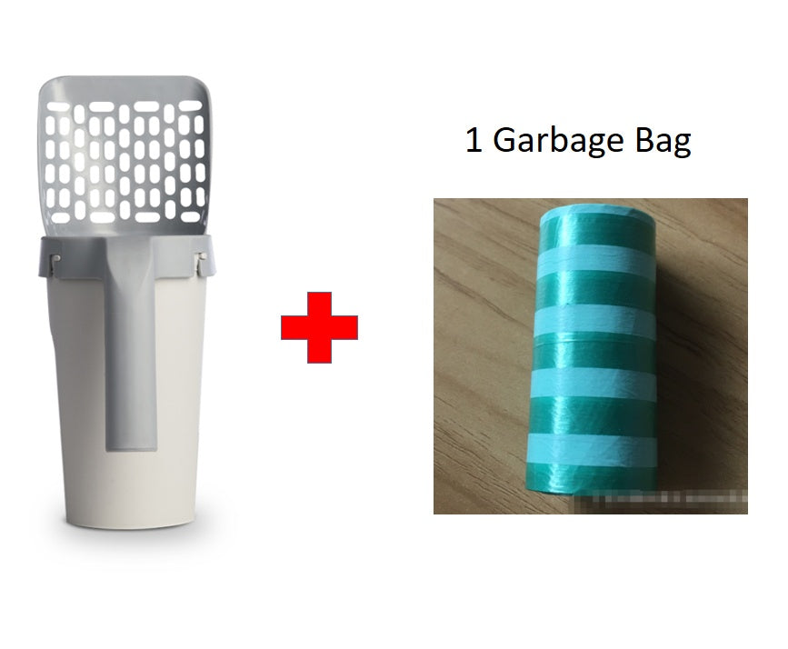 Cat Litter Scoop with Storage Box – Integrated Cleaning Set