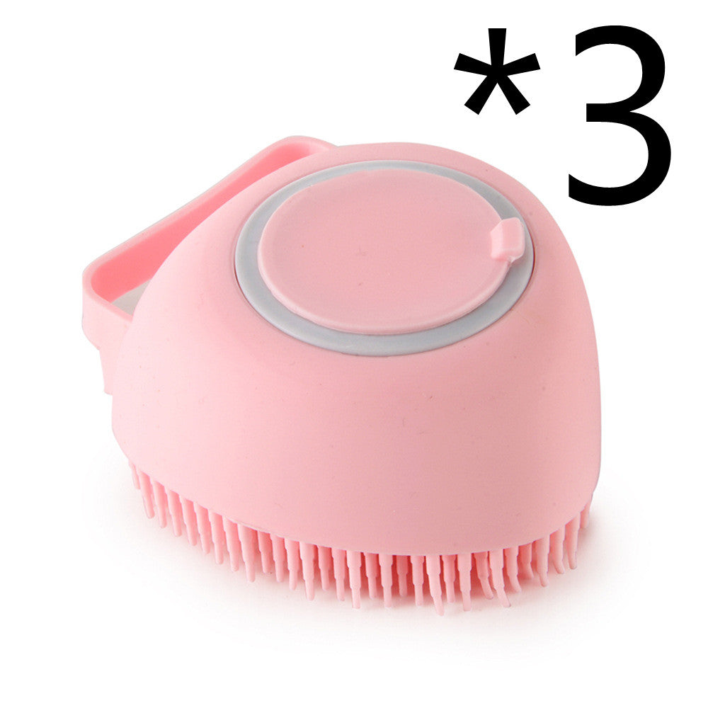 Silicone Pet Bath Brush with Shampoo Dispenser