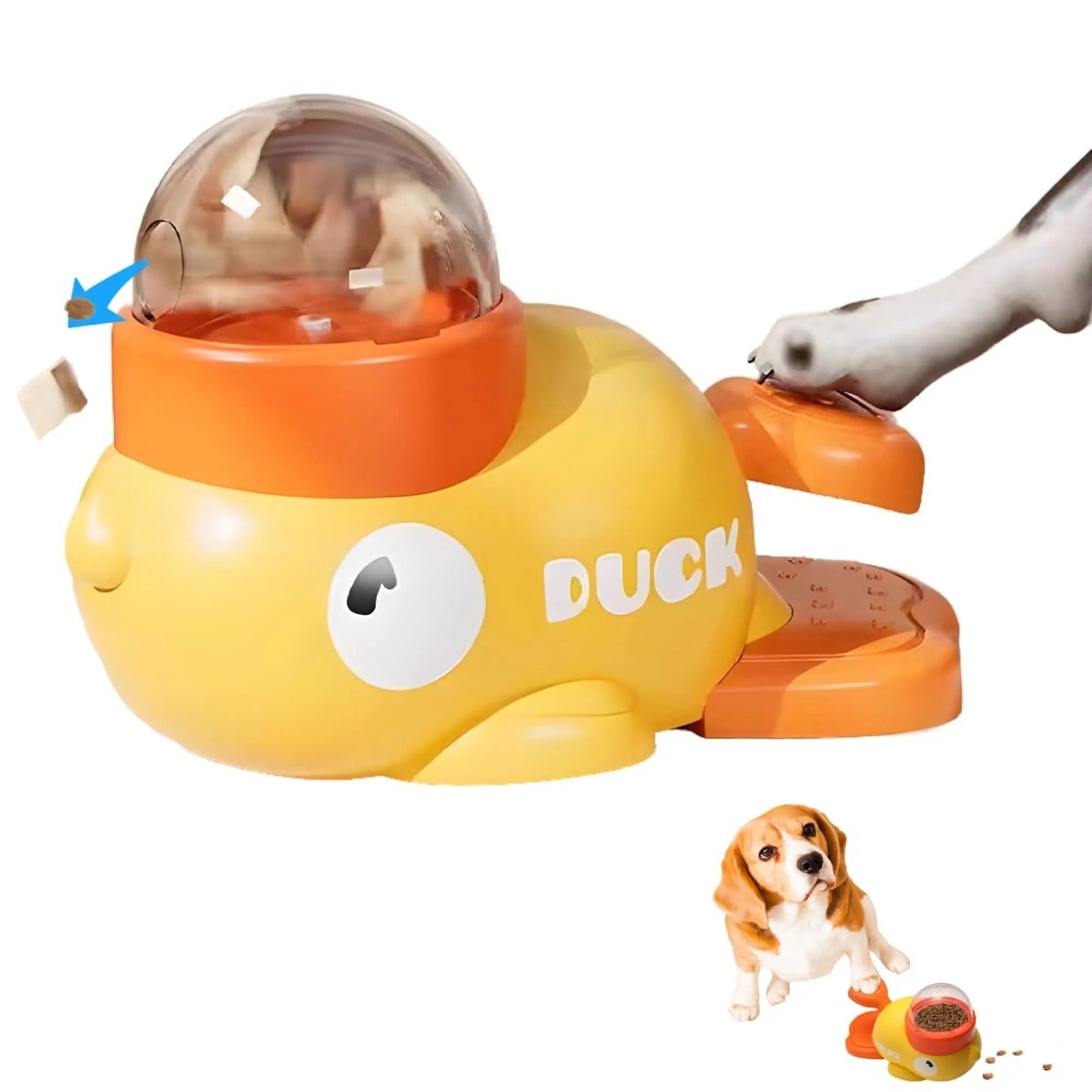 Duck - Shaped Dog Treat Dispenser Slow Feeder Puzzle - 