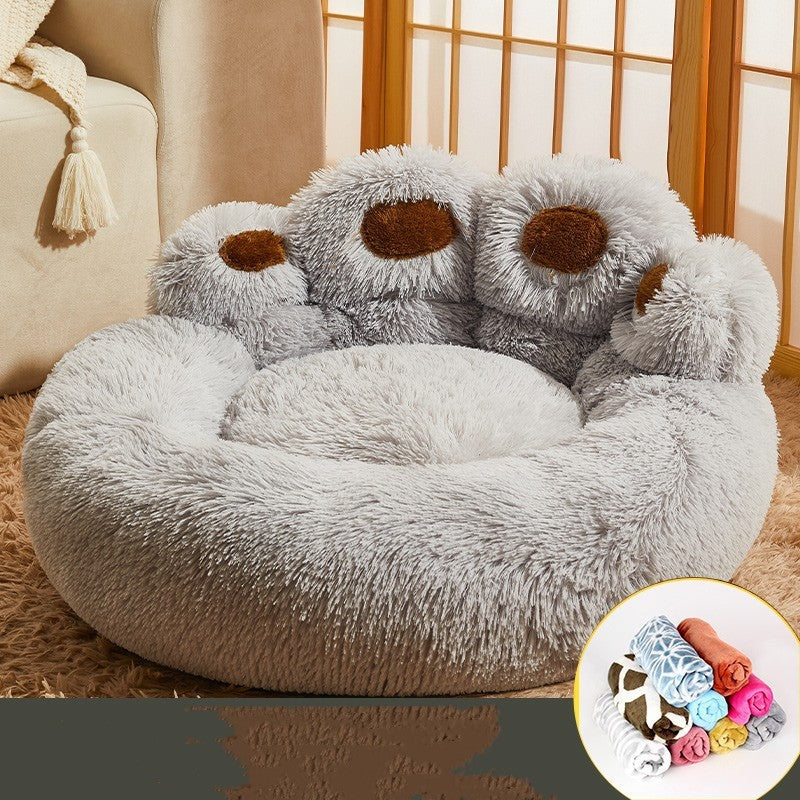 Warm Fleece Dog Bed for Medium & Large Dogs | Soft Sofa Mattress