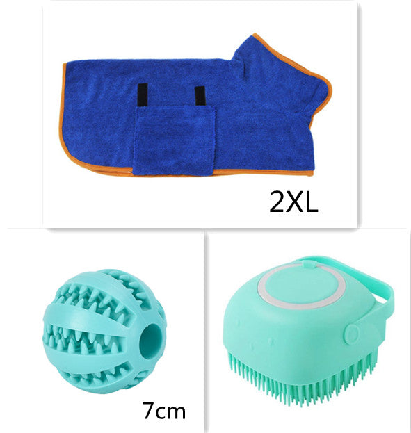 Silicone Pet Bath Brush with Shampoo Dispenser