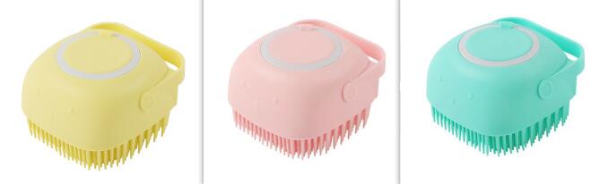 Silicone Pet Bath Brush with Shampoo Dispenser