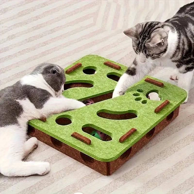 Interactive Cat Puzzle Toy Indoor Maze & Bell Ball - 