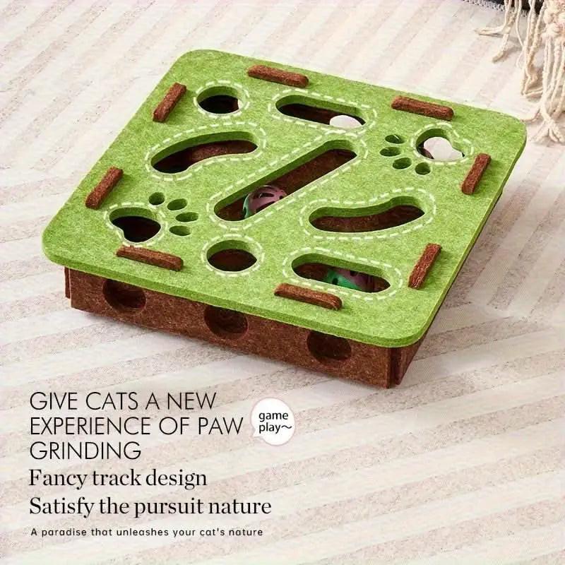 Interactive Cat Puzzle Toy Indoor Maze & Bell Ball - 