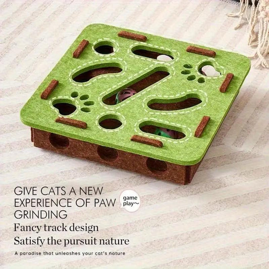 Interactive Cat Puzzle Toy Indoor Maze & Bell Ball - 