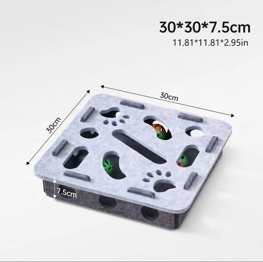 Interactive Cat Puzzle Toy Indoor Maze & Bell Ball - 