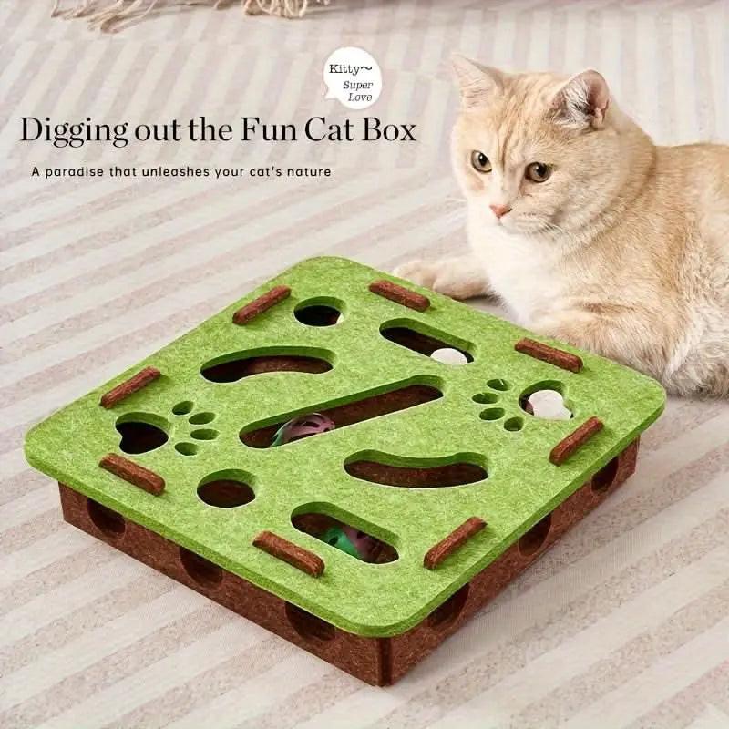 Interactive Cat Puzzle Toy Indoor Maze & Bell Ball - 