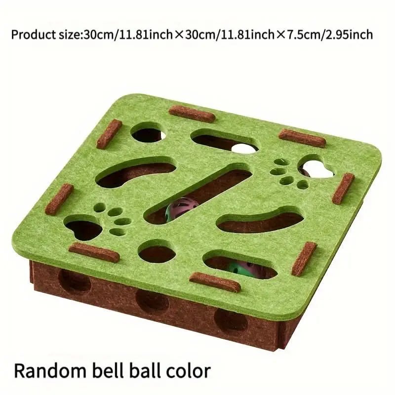 Interactive Cat Puzzle Toy Indoor Maze & Bell Ball - 