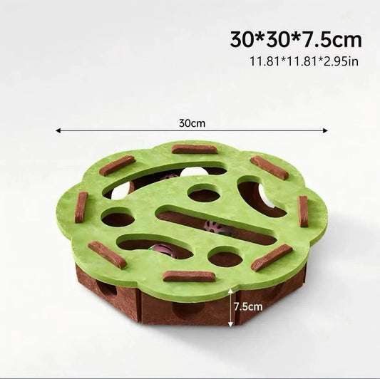 Interactive Cat Puzzle Toy Indoor Maze & Bell Ball - 