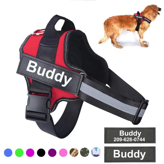 Personalized No - Pull Dog Harness Breathable & Reflective - 
