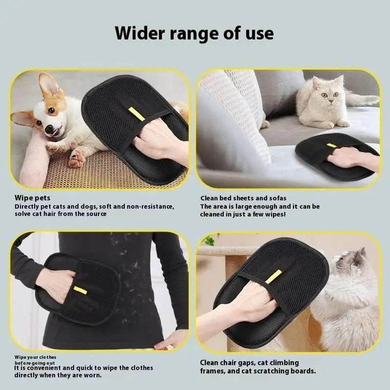 Pet Hair Remover Glove – Deshedding Brush for Dogs & Cats - 