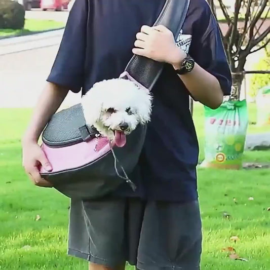 Portable Pet Carrier Bag for Dogs & Cats Crossbody Pet Bag.
