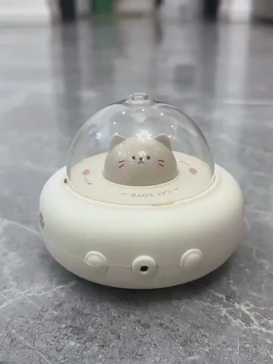 Interactive Cat Teaser Toy – Electric UFO Feather & Bell.