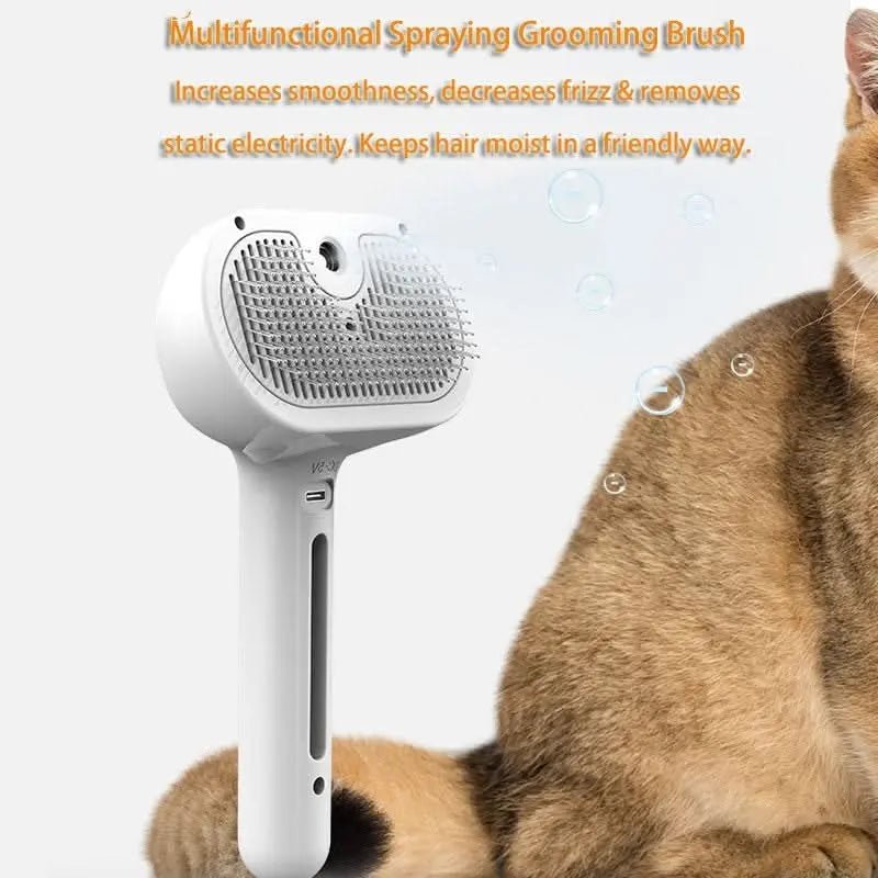 Self - Cleaning Pet Grooming Comb with Mist - 